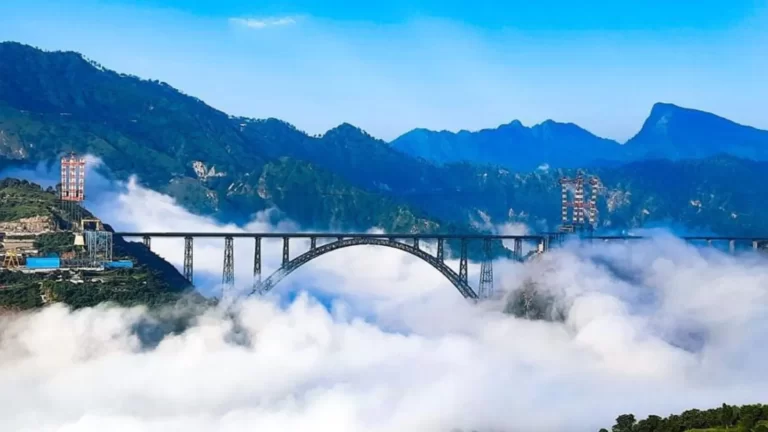 World’s Highest Rail Bridge on the Chenab River