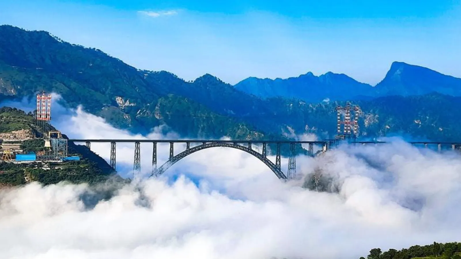 World's Tallest Rail Bridge on the Chenab River